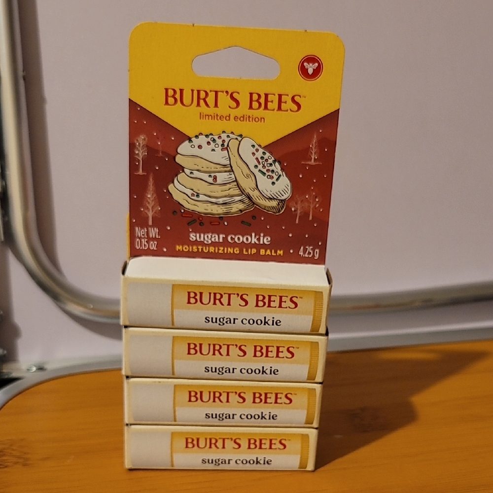 4x Burt's Bees Limited Edition Sugar Cookie Lip Balm